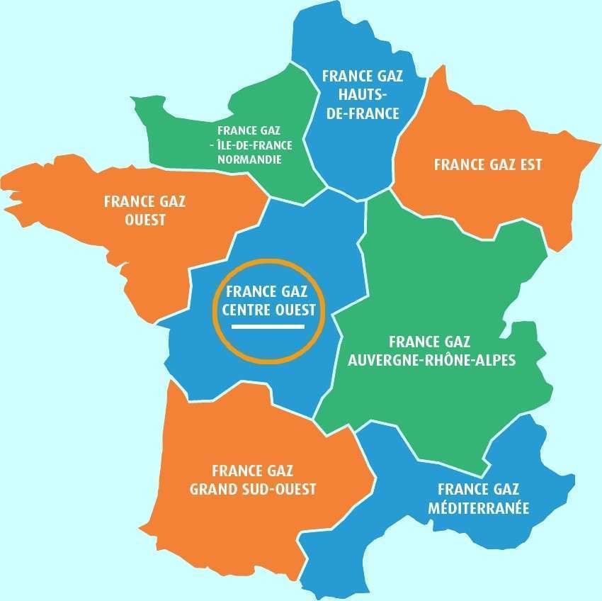 Carte de France Francegaz
